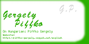 gergely piffko business card